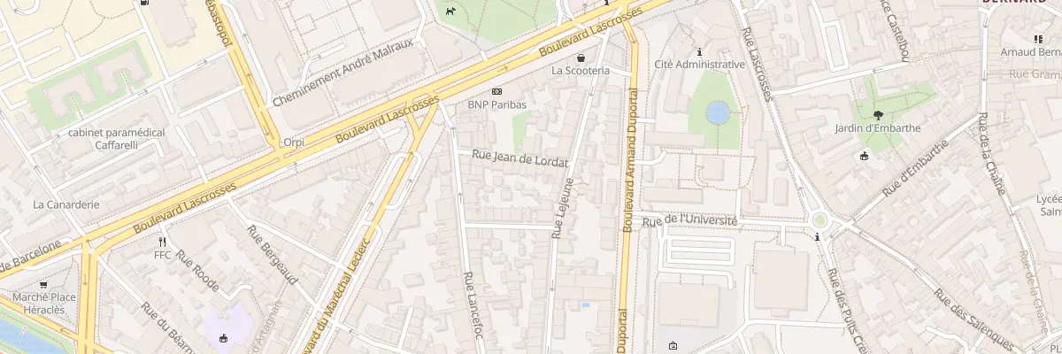 Plan du 7 Rue Lordat à Toulouse
