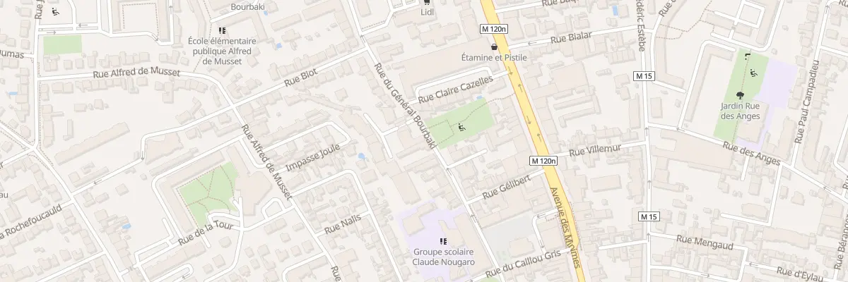 Plan du 83 Rue du Général Bourbaki à Toulouse