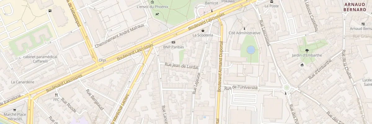 Plan du 6 Rue Lordat à Toulouse