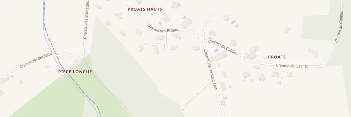 Plan du 934I Che des Proats à Léojac