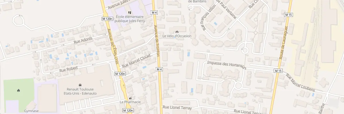 Plan du 66 Av de Fronton à Toulouse