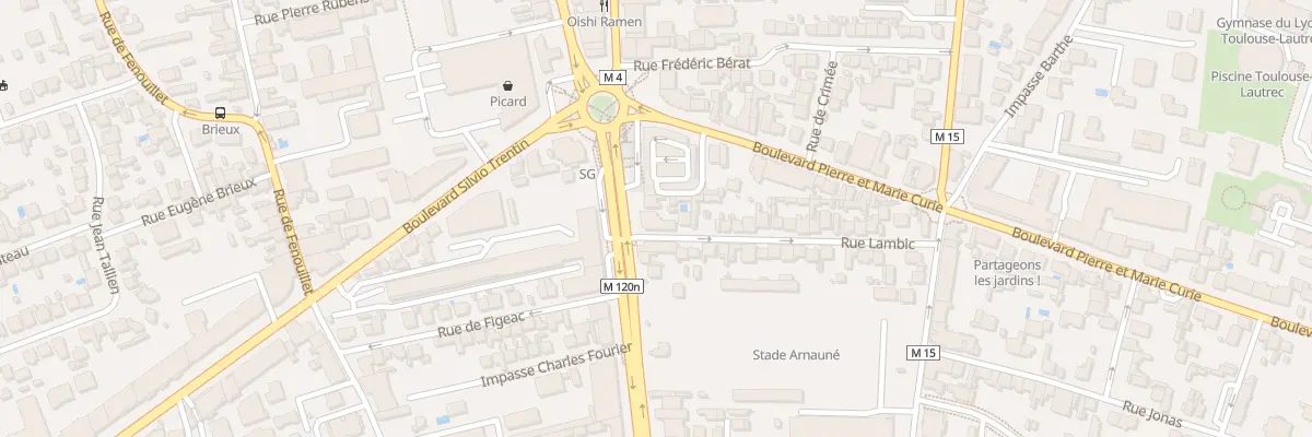 Plan du 174 Av des Minimes à Toulouse
