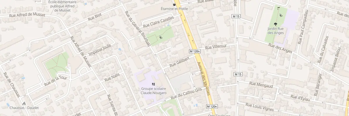 Plan du 14 Rue Gelibert à Toulouse