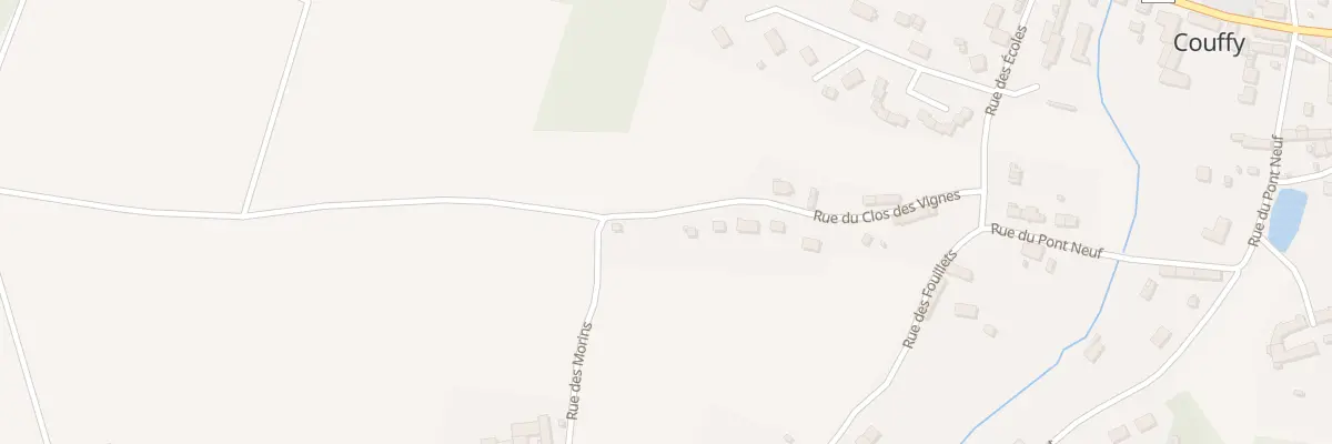 Plan du 13 Rue du Clos des Vignes à Couffy