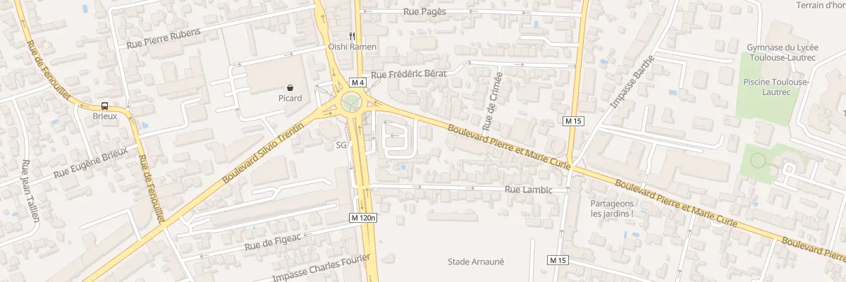 Plan du 145B Bd Pierre Curie à Toulouse