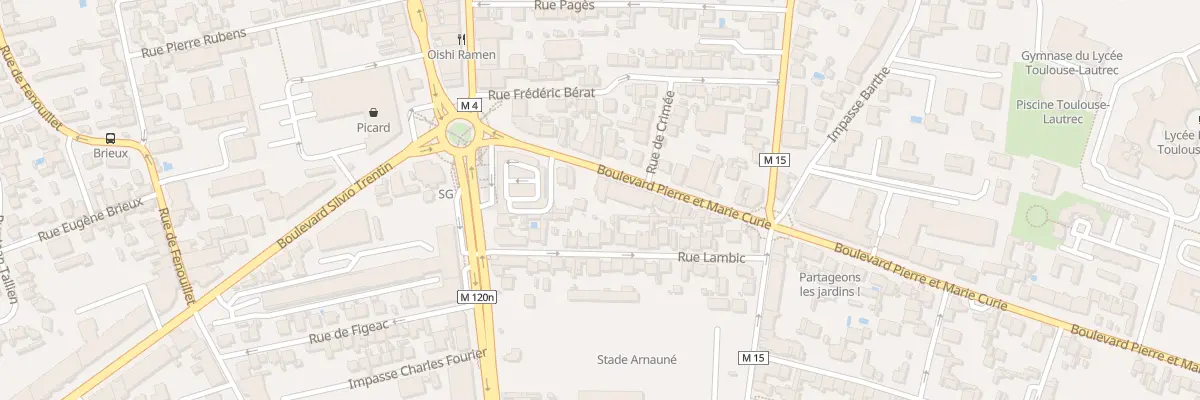 Plan du 141 Bd Pierre Curie à Toulouse