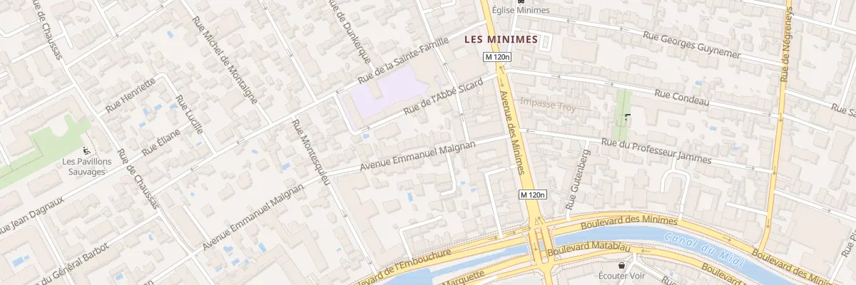 Plan du 24 Av Maignan à Toulouse