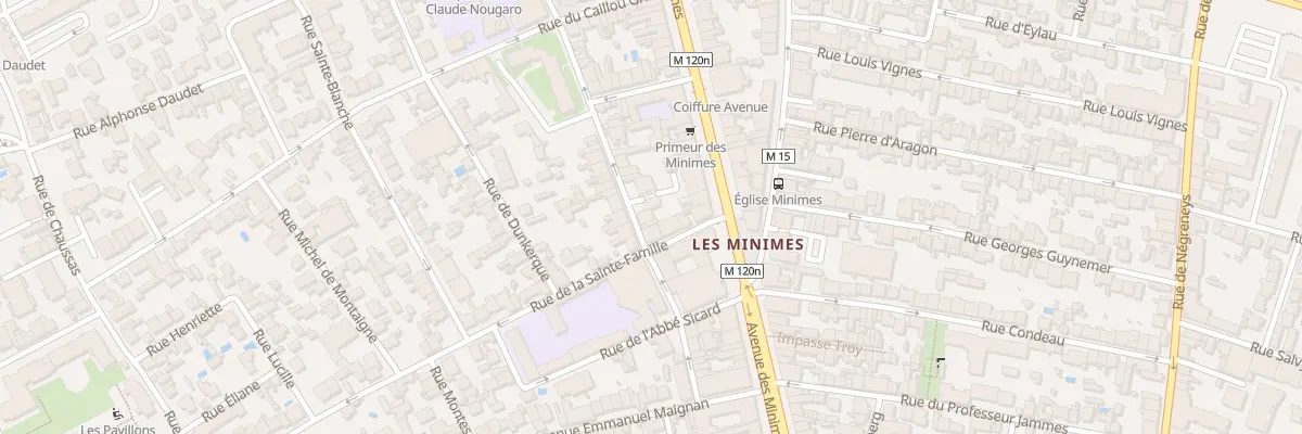 Plan du 36 Rue du Général Bourbaki à Toulouse