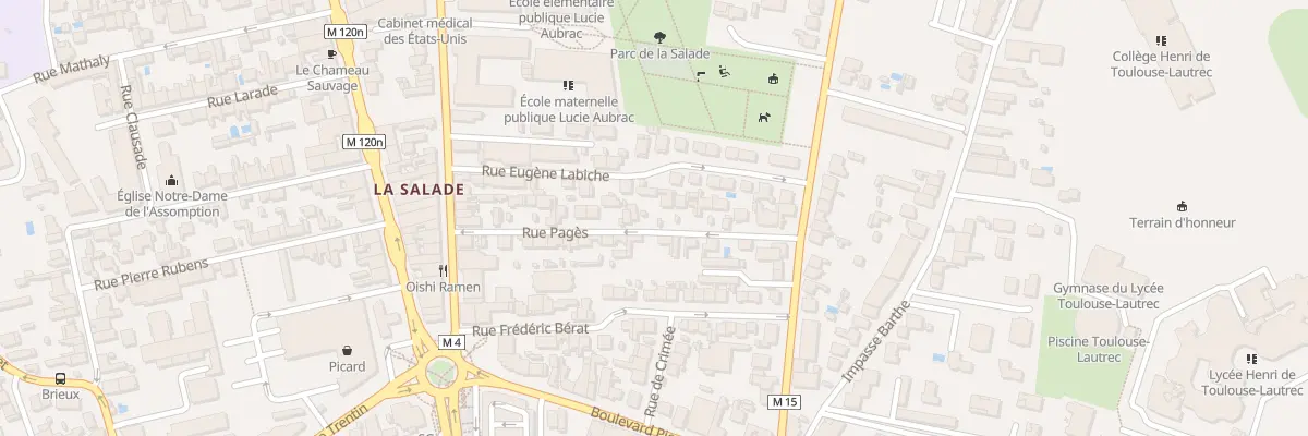 Plan du 19 Rue Pages à Toulouse