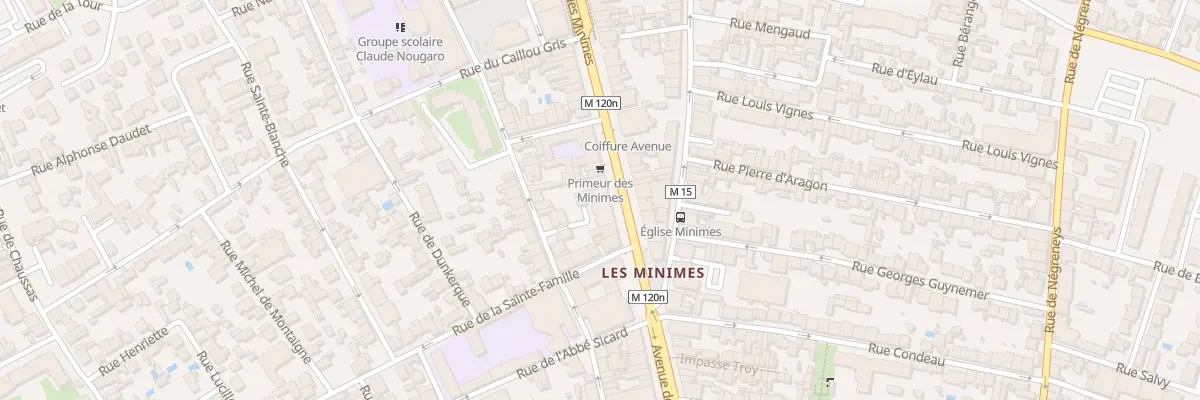 Plan du 39 Av des Minimes à Toulouse