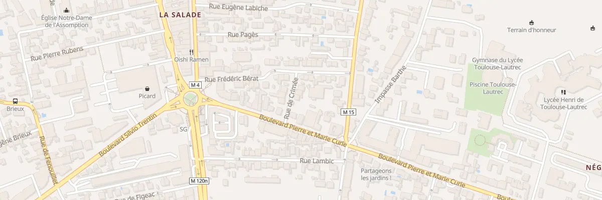 Plan du 4 Rue de Crimée à Toulouse