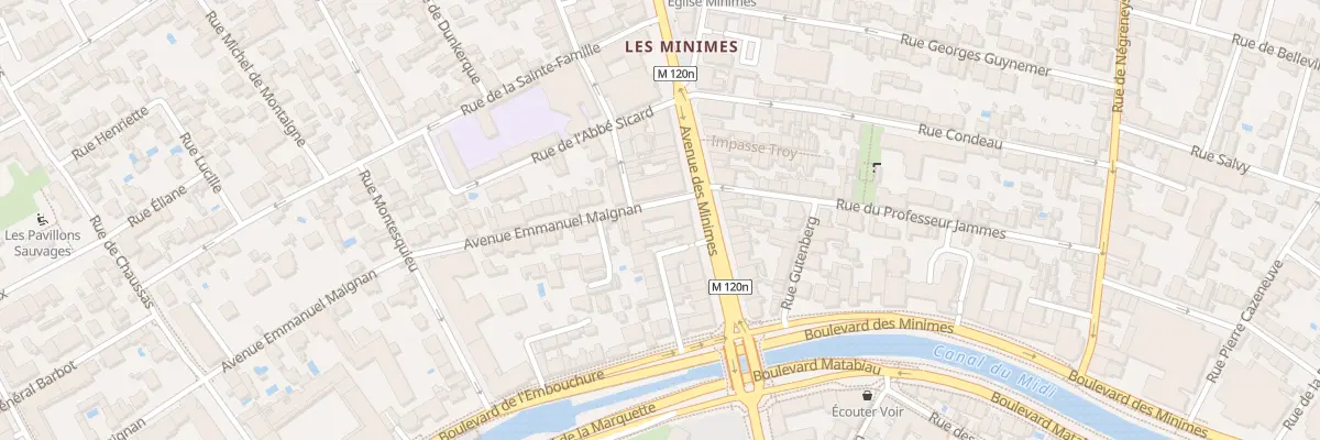 Plan du 17 Av Maignan à Toulouse