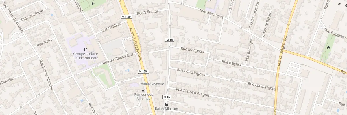 Plan du 1 Rue d’Eylau à Toulouse