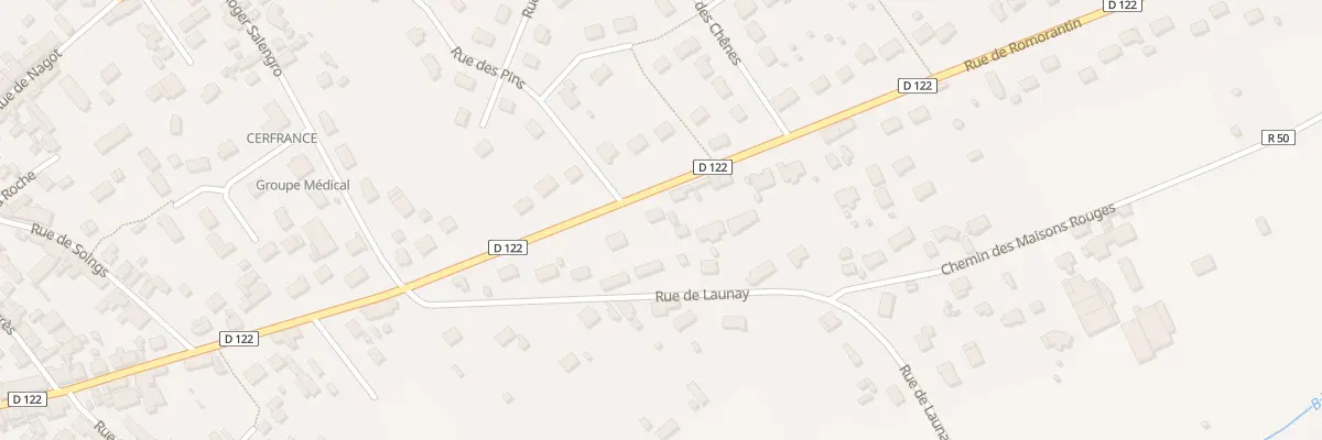 Plan du 7 Rue de Romorantin au Controis-en-Sologne