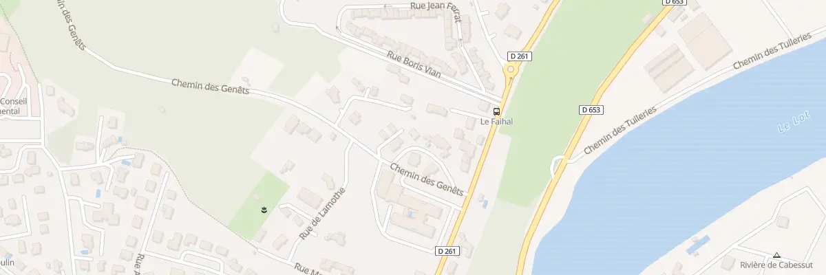 Plan du 9020 Rue du Pape Jean XXIII à Cahors