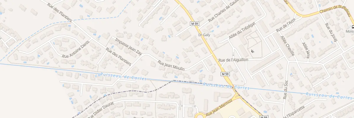 Plan du 10 Rue Jean Moulin à Castelginest