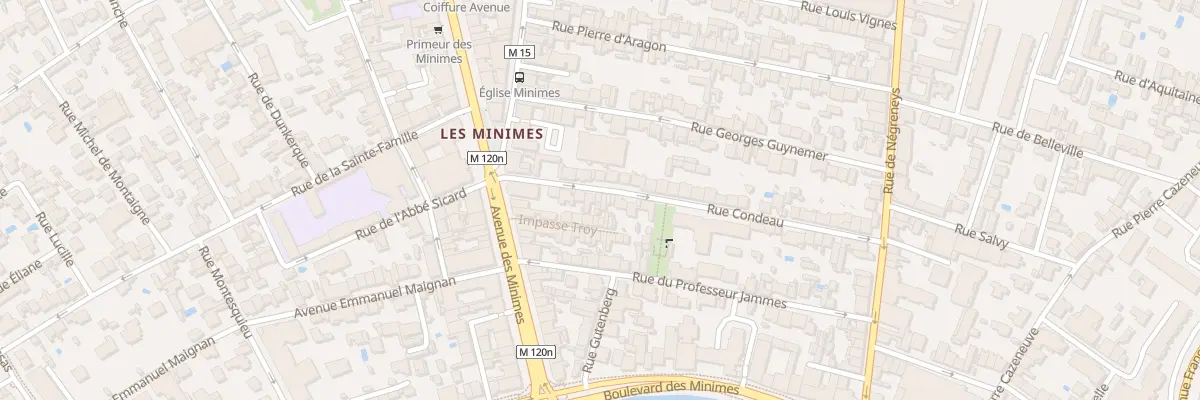 Plan du 16 Rue Condeau à Toulouse