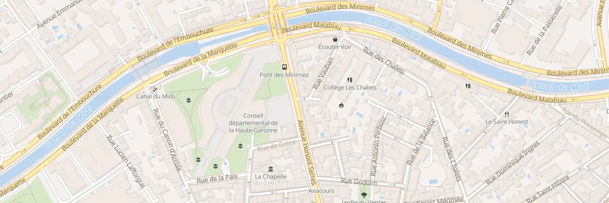 Plan du 46 Av Honoré Serres à Toulouse