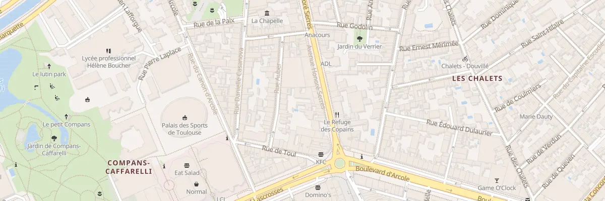 Plan du 31 Av Honoré Serres à Toulouse