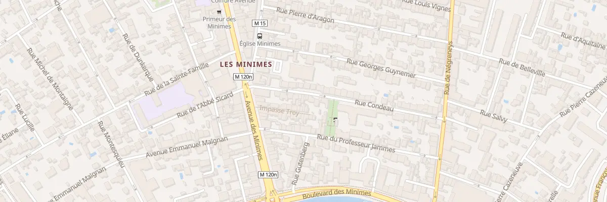 Plan du 18 Rue Condeau à Toulouse