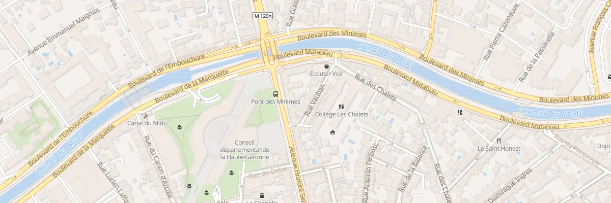 Plan du 8 Rue Vauban à Toulouse