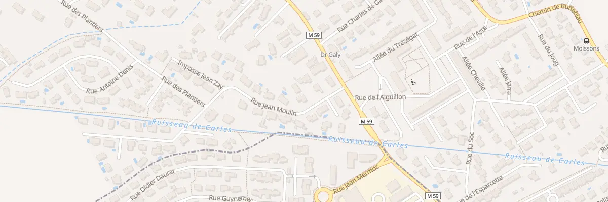 Plan du 8 Rue Jean Moulin à Castelginest