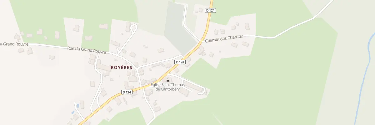 Plan de la Rue du Onze Novembre 1918 à Royères