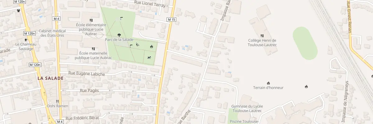 Plan du 38 Rte de Launaguet à Toulouse