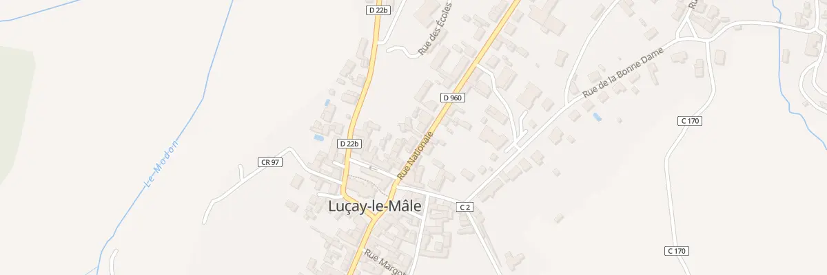 Plan du 7 Rue Nationale à Luçay-le-Mâle
