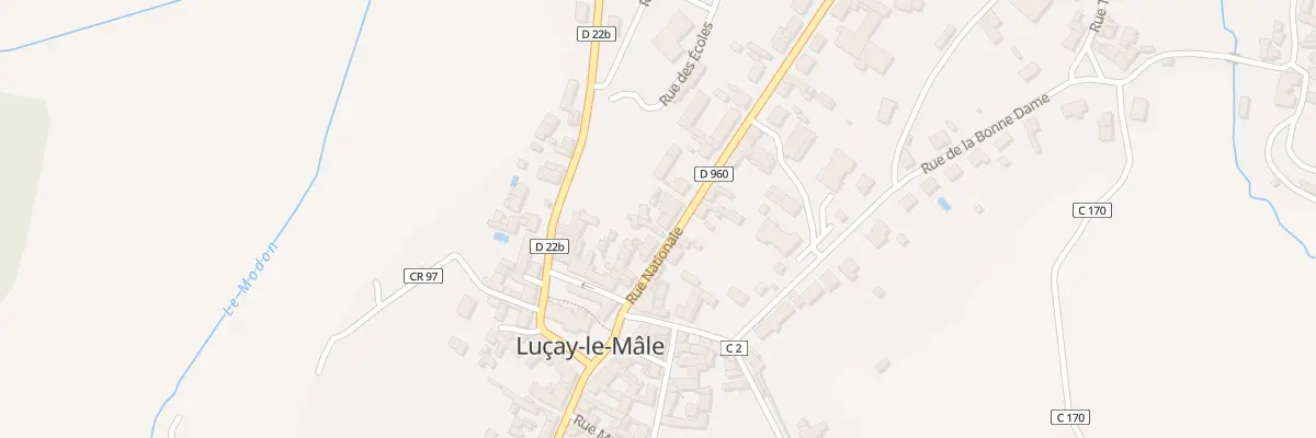 Plan du 9 Rue Nationale à Luçay-le-Mâle