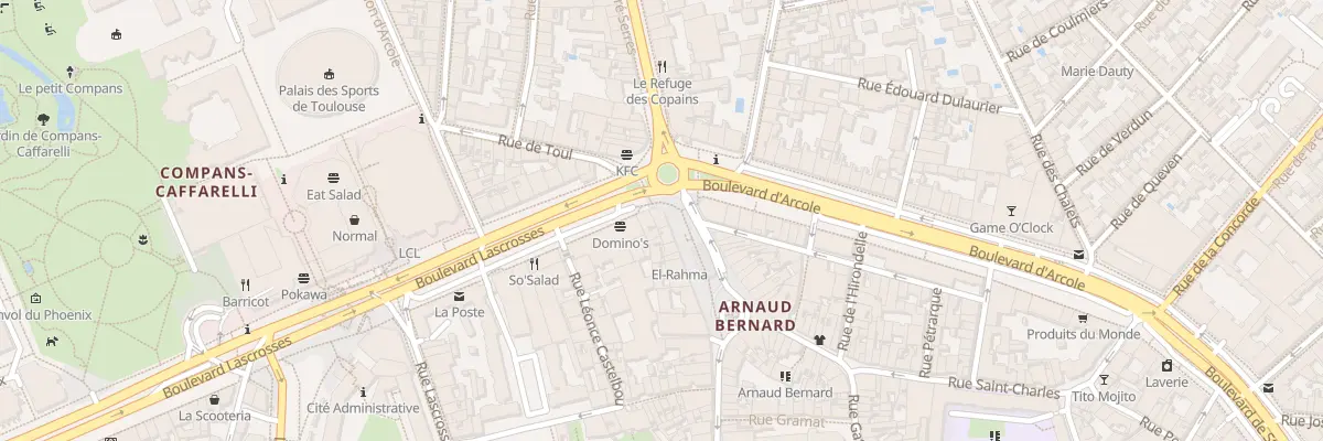 Plan du 9 Pl Arnaud Bernard à Toulouse
