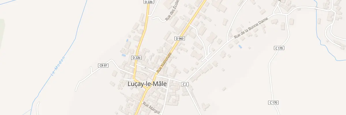 Plan du 10 Rue Nationale à Luçay-le-Mâle