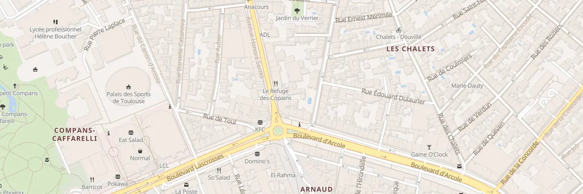 Plan du 6 Av Honoré Serres à Toulouse