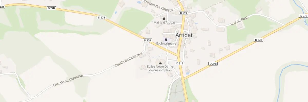Plan du 1 Rte de Carla Bayle à Artigat
