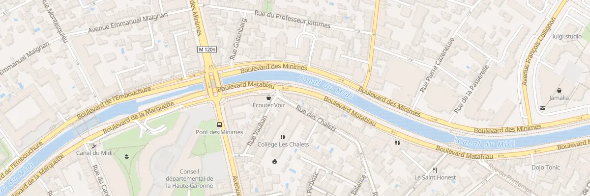 Plan du 100 Rue des Chalets à Toulouse