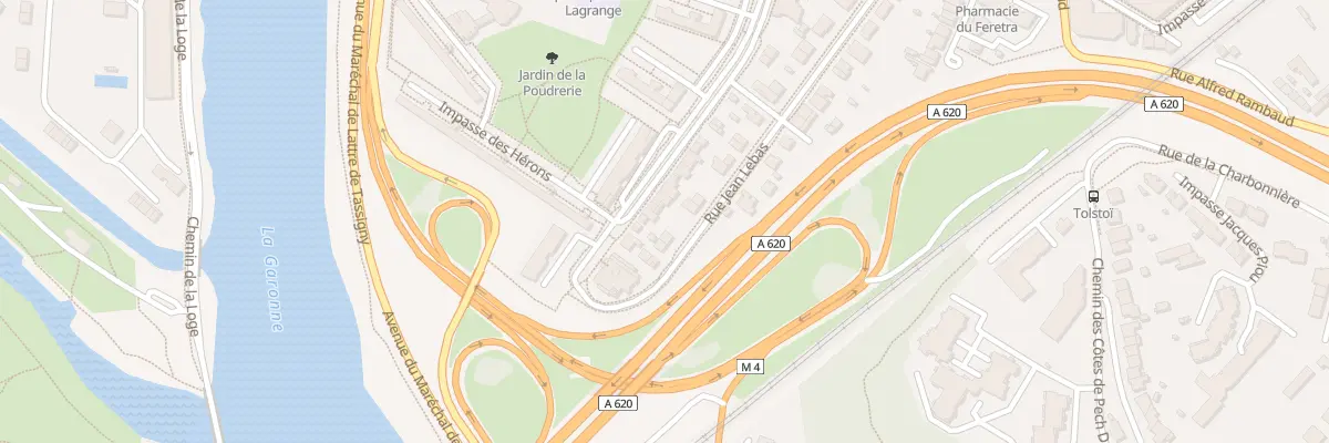 Plan du 50 Rue Jean Lebas à Toulouse