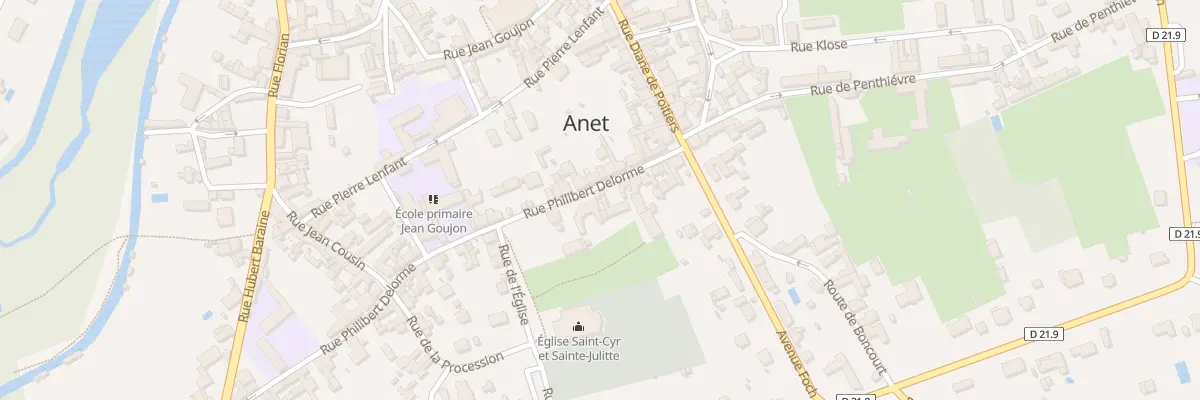 Plan du 15 Rue Philibert Delorme à Anet