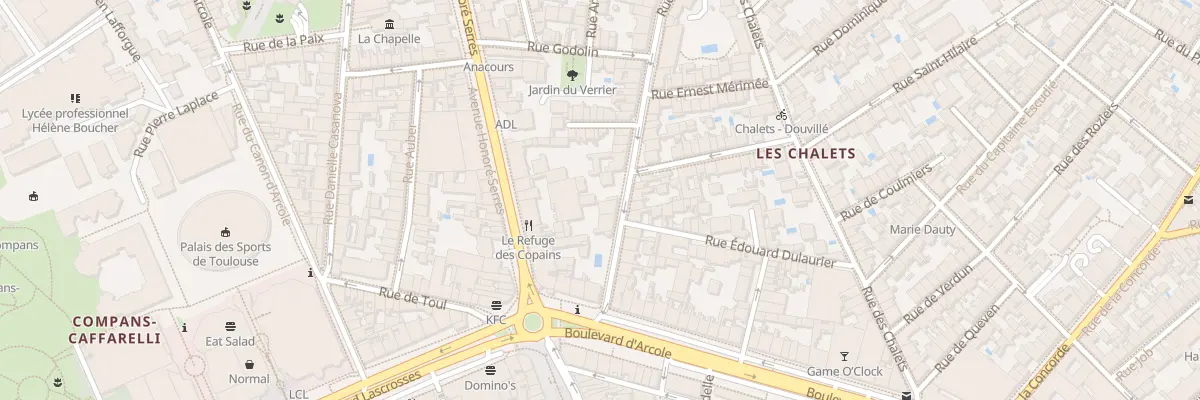 Plan du 7 Rue de la Balance à Toulouse