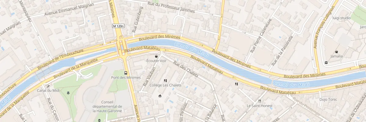 Plan du 94 Rue des Chalets à Toulouse