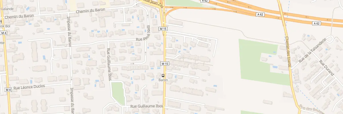 Plan du 206 Rte de Launaguet à Toulouse