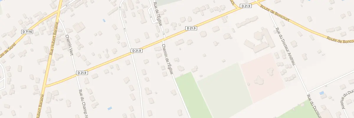 Plan du 3 Che de l’Église à Anet