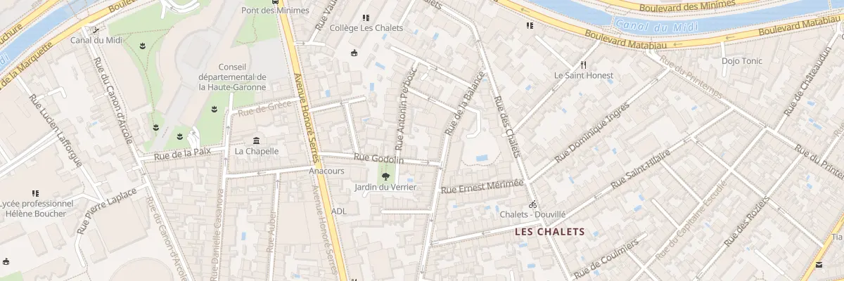 Plan du 35 Rue de la Balance à Toulouse
