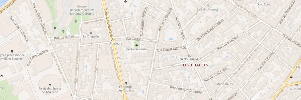 Plan du 25 Rue de la Balance à Toulouse