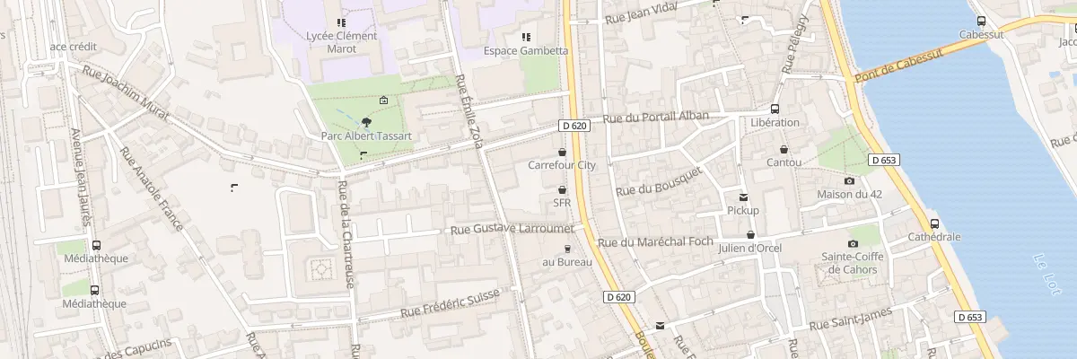 Plan du 851 Rue Emile Zola à Cahors