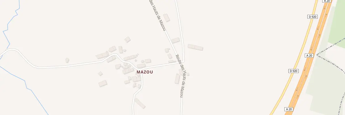 Plan du 2 Mazou à Mouhet