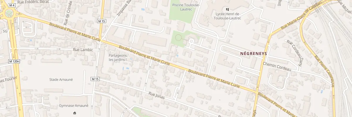 Plan du 84 Bd Pierre Curie à Toulouse
