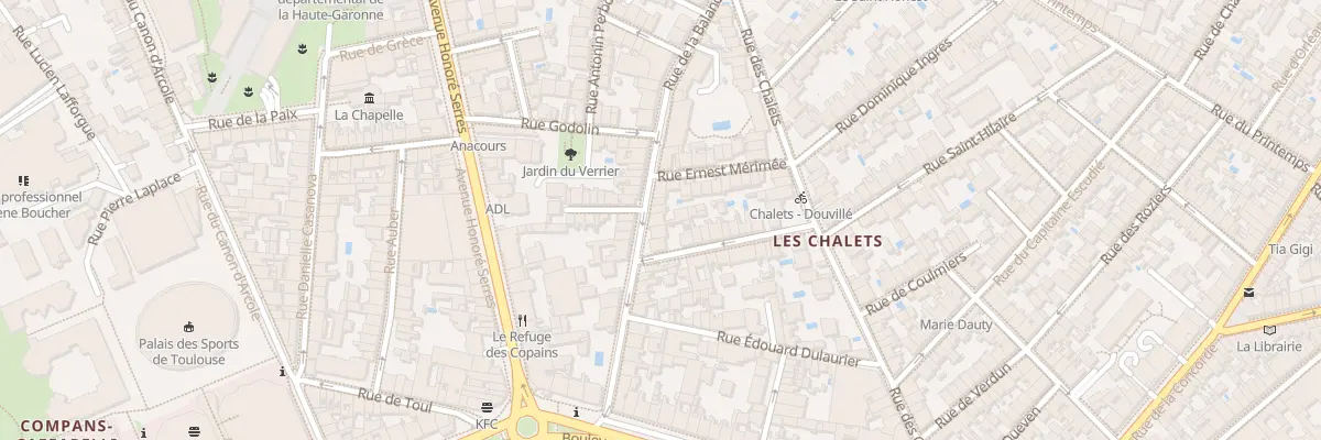 Plan du 22 Rue de la Balance à Toulouse
