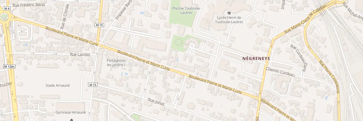 Plan du 80 Bd Pierre Curie à Toulouse