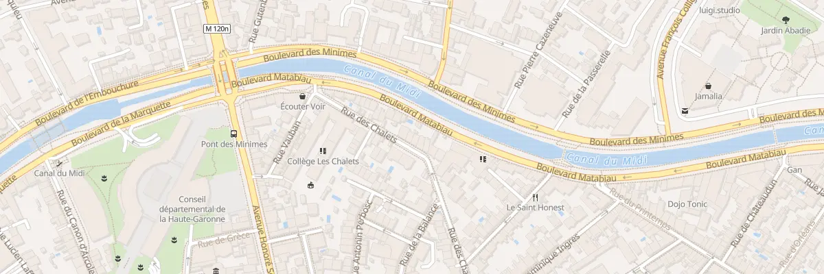 Plan du 80B Rue des Chalets à Toulouse