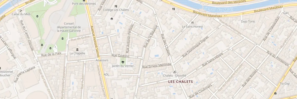 Plan du 36 Rue de la Balance à Toulouse
